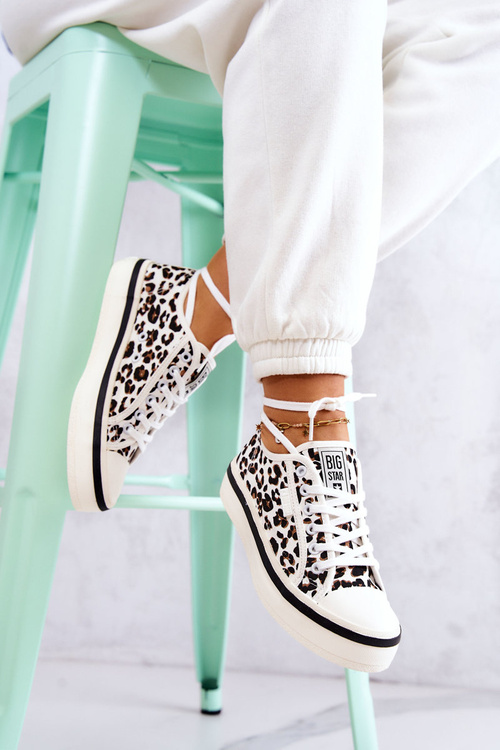 Trampki Damskie Pantera Białe Big Star JJ274615