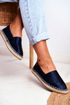 Espadryle Pleciona Podeszwa Metaliczne Big Star Granatowe DD274A147