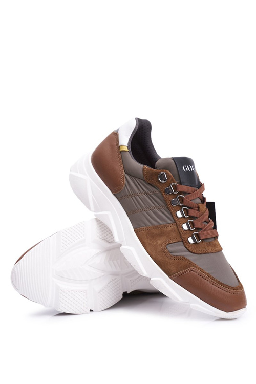 Men's Sports Shoes Leather Brown FF1N3021