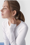 Smooth Long Sleeve T-Shirt Longsleeve 4F White 4FWMM00TLONF376-10S