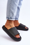 Fashionable Light Flip Flops On A Massive Sole Black Rebel