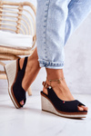 Women's Comfortable Sandals With Buckle Black Thallas