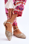 Elegant Women's Sandals Flat Gold Sheia