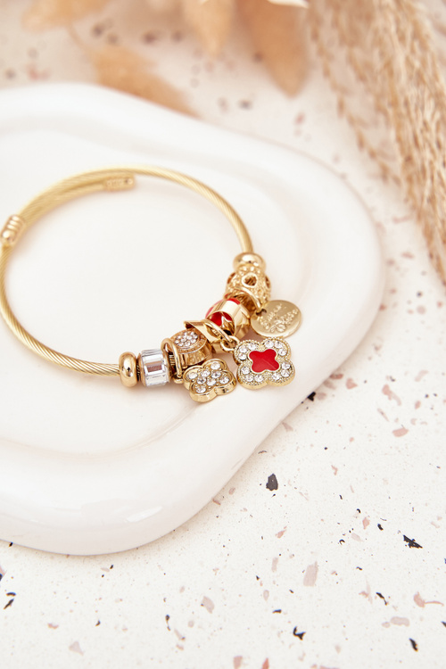 Women's Bracelet Charms Pink Silver Mouse