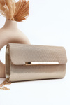Envelope Clutch Bag with Chain Pink Gold Onelia