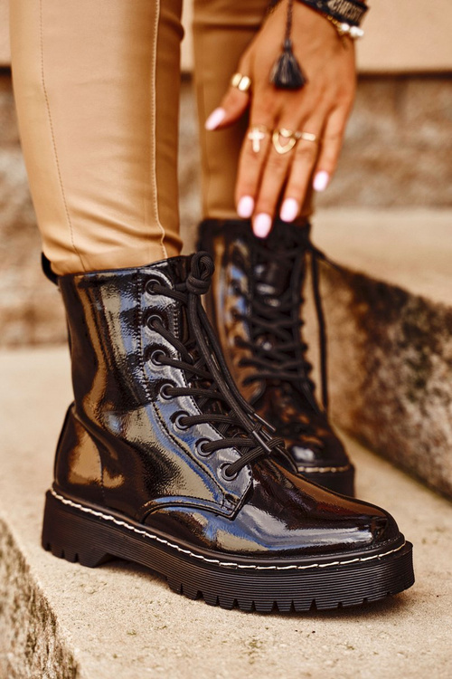 Women's Flat Boots Black Kognito