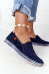 Openwork Espadrilles Sole Big Star HH276004 Navy Blue