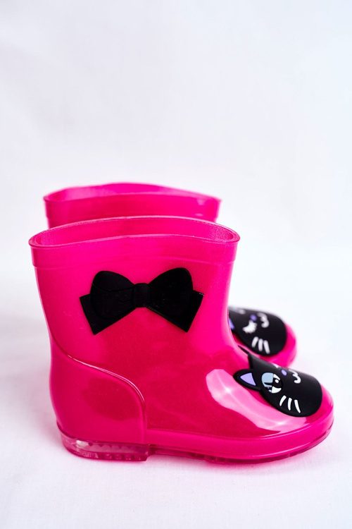 Children's Rubber Galoshes boots Pink Cat
