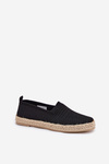 Espadryle Damskie Z Plecionką Czarne Vinceza 13624