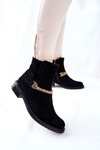 Women's Suede Booties Nicole Leather Black Dome