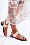Women's Sandals Flip-flops With Decoration White Calia