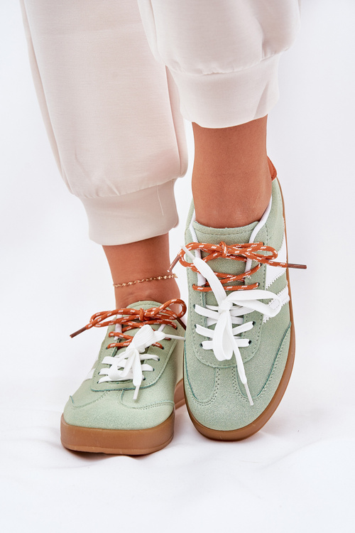 Low Women's Sneakers With Double Lacing Green Ventus