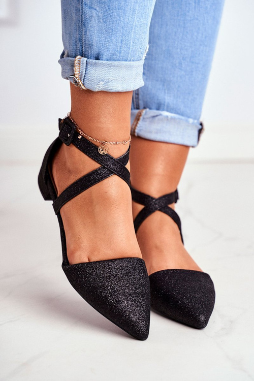 Women's Spike Brocade Ballerinas Black Vontare