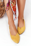 Ballerinas On Gold Heels Vinceza 21-10601 Yellow