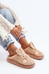 Women's Fur Slippers with Bunny Beige Naveritte