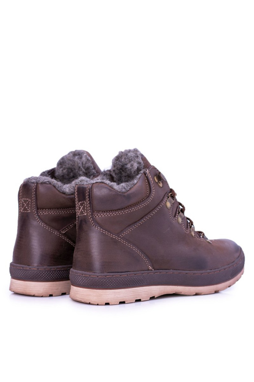 Brown Warmed Leather Men's Abelo Boots
