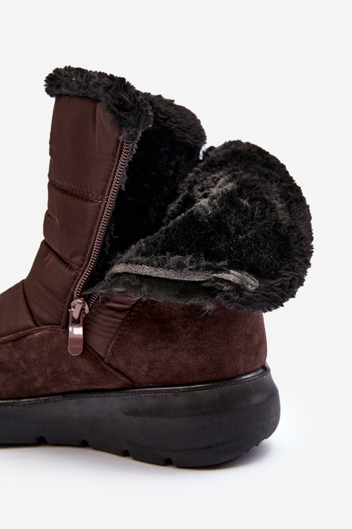 Women's Snow Boots with Fur Brown Primose