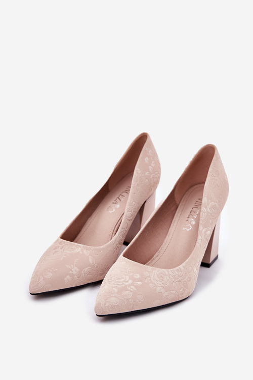 Elegant Heels On A Heel In Pink Vinceza 62223 Beige