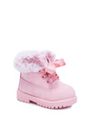 Children's Boots Trapper Fleece-lined Pink Tesoro