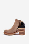 Low Classic Suede Ankle Boots Beige Lalyllis