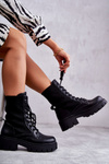 Women's Workers Boots With Socks Black Abigail