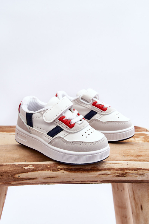 Classic Children's Sports Shoes White and Red Marlin