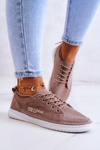 Women's Suede Sneakers Brown Cloesa
