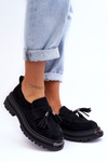 Women's Suede Loafers Black Ramvli