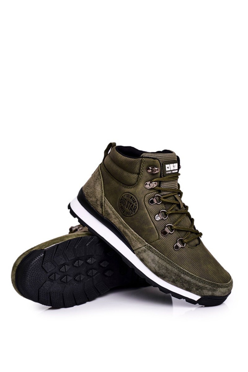 Buty Trekkingowe Skórzane Big Star Khaki GG274617