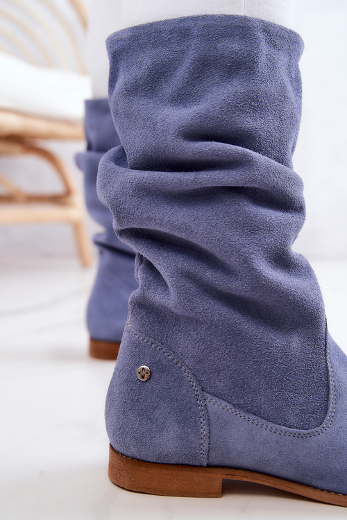 Women's Suede Boots Maciejka 05057-06 Blue