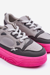 Women's Platform Sneakers Gray Finos