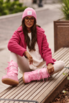 Women's High Snow Boots Pink Venila