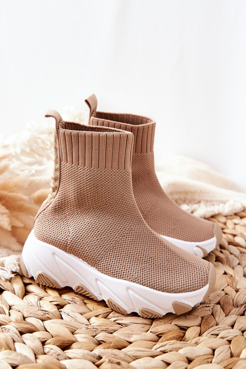 Dziecięce Młodzieżowe Obuwie Sportowe Beżowe Callobe