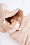 Women's Suede Boots Tied Beige Vanita