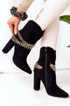 Insulated Boots On A Block Heel Black Good Impression