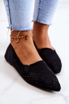 Women's openwork ballerinas Slip-on Black Rosario