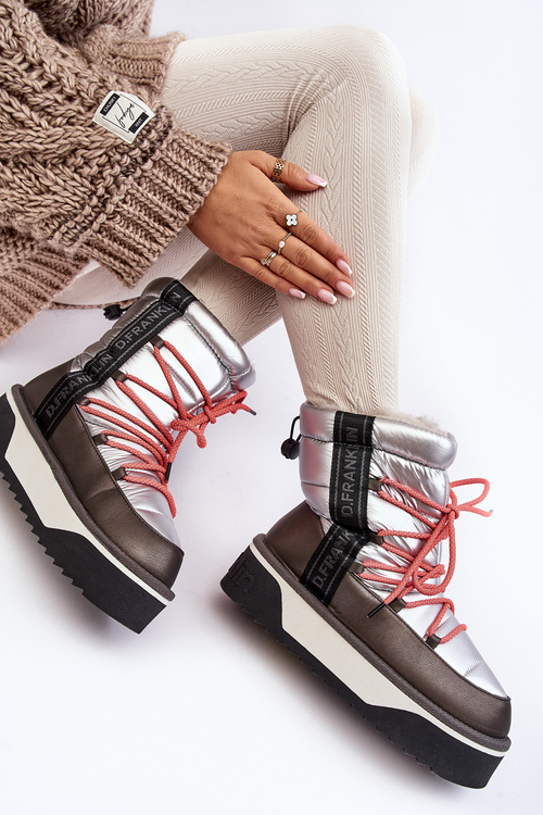 Women's Snow Boots With Thick Sole Vegan D.Franklin DFSH371006 Silver