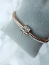Women's Steel Bracelet With Zircons Rose Gold Ferni