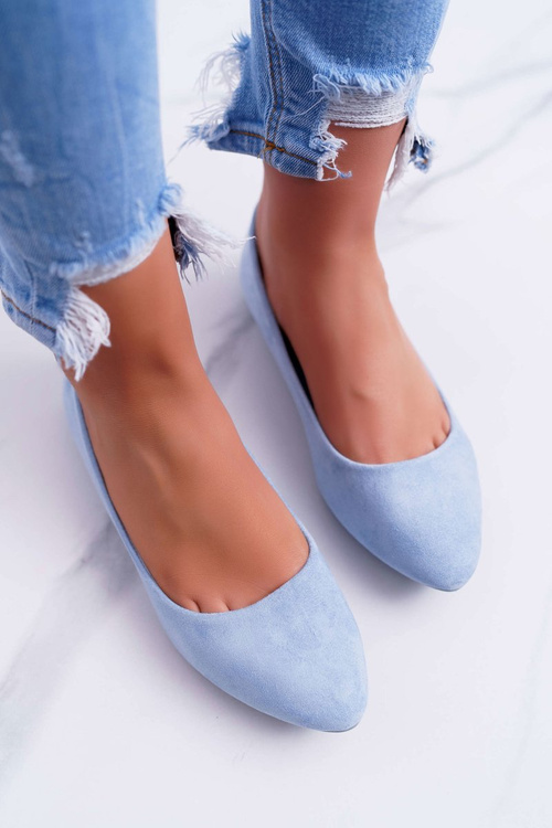 Blue Women's Bueno Suede Ballerinas