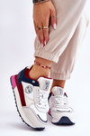 Leather Sneakers Memory Foam System Big Star LL274369 White-Red