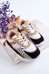 Sportowe Buty Sneakersy Dziecięce Biało-Czarne Kizzie