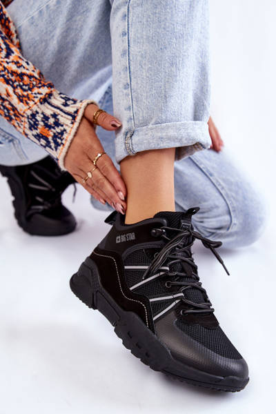 Women's Hiking Boots Memory Foam Big Star KK274218 Black