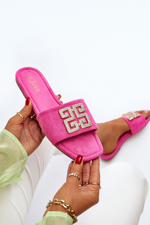 Women's Flat Sandals with Ornament Fuchsia Inaile