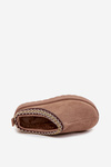 Children's Youth Snow Boots with Embroidery on Platform Khaki Jolisse