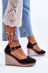 Women's Classic Wedge Sandals Black Malani