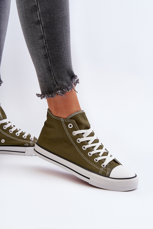 Women's Dark Green Sneakers Socerio