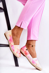 Espadryle Damskie Slip-On Różowo-Żółte Santana