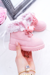 Children's Boots Trapper Fleece-lined Pink Tesoro