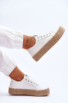 Fashionable Braided Sneakers Lee Cooper LCW-23-31-1796L White