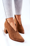 Heeled Leather Boots Laura Messi Brown 2344